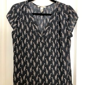H&M Giraffe Print Top